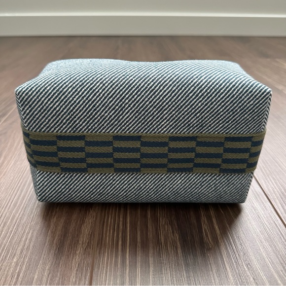 🆕 Hermes Bride-a-Brac H Natte Bicolor Wool Twill Vanity Case, Large Model - Picture 5 of 16